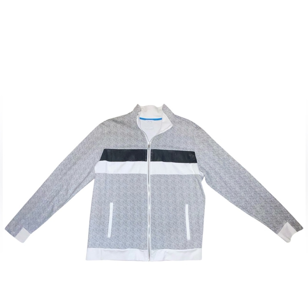 Calvin Klein Men's Gray and White Jacket